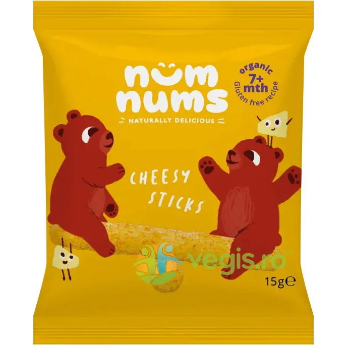 Sticks-uri cu Branza pentru Copii +7 Luni fara Gluten Ecologice/Bio 20g NUM NUMS — preț și oferte