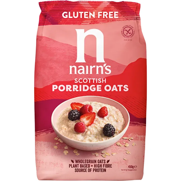 Fulgi de Ovaz Integral fara Gluten (Porridge) 450g NAIRNS — preț și oferte