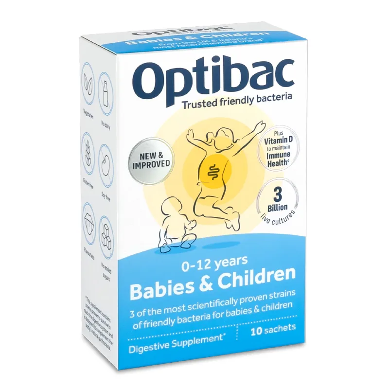 Probiotic pentru copii si sugari, 10 plicuri, Optibac — preț și oferte