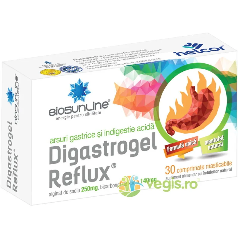 Digastrogel Reflux 30cpr masticabile BIOSUNLINE — preț și oferte