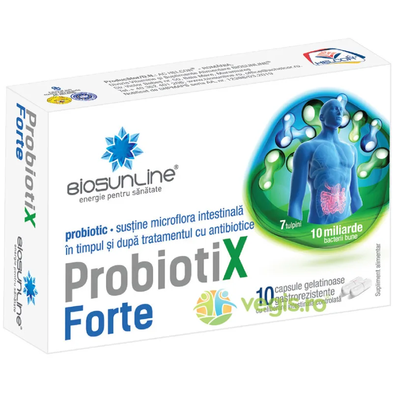 Probiotix Forte 10cps gastrorezistente BIOSUNLINE — preț și oferte