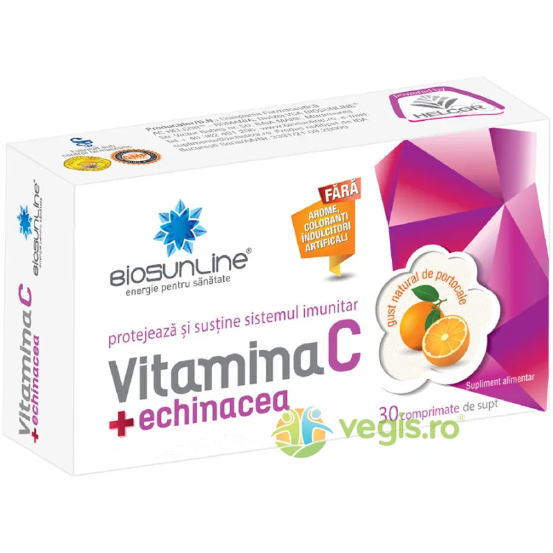 Vitamina C + Echinacea 30cpr BIOSUNLINE — preț și oferte