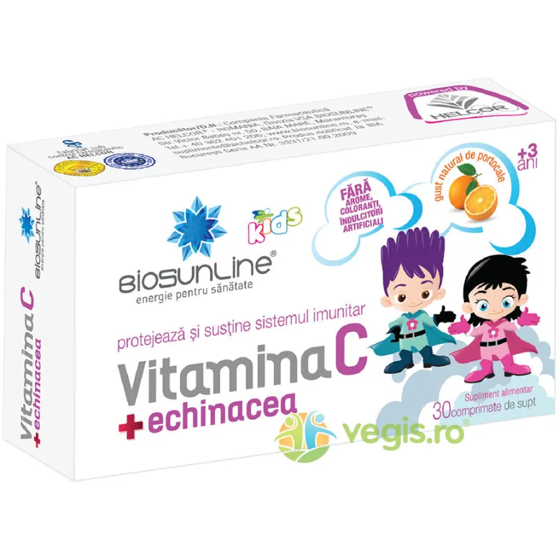 Vitamina C cu Echinacea pentru Copii 30cpr BIOSUNLINE — preț și oferte