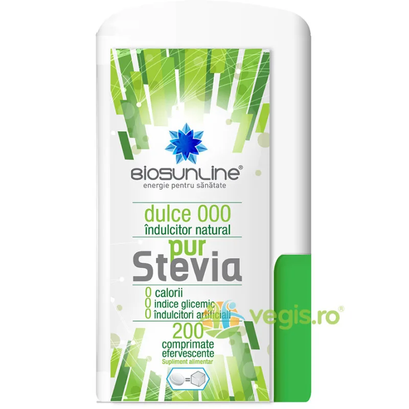 Pur Stevia - Indulcitor Natural 200cpr BIOSUNLINE — preț și oferte