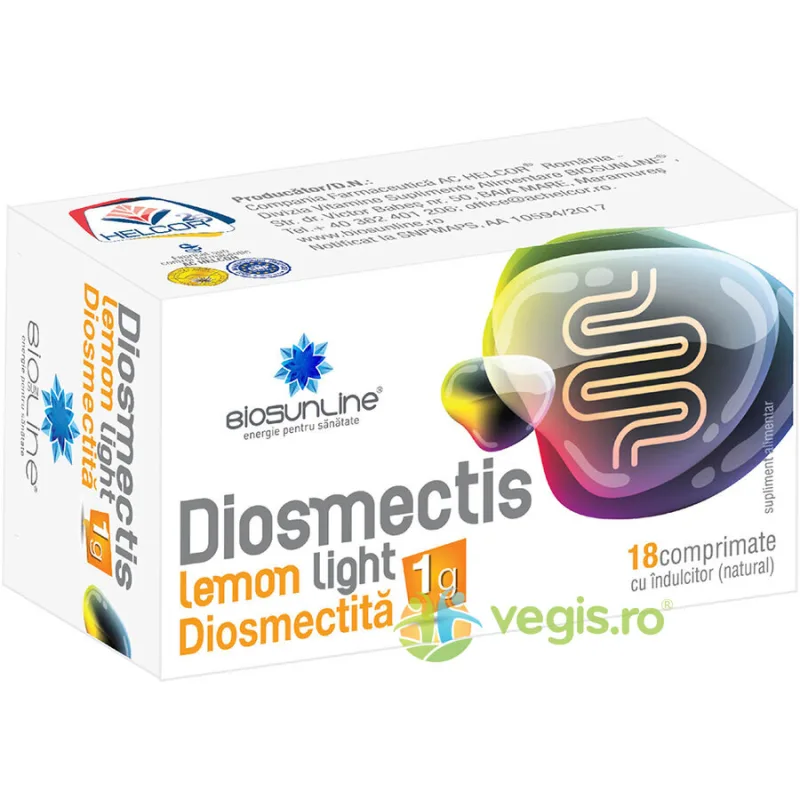 Diosmectis (Diosmectita) Lemon Light 18cpr dispersabile BIOSUNLINE — preț și oferte