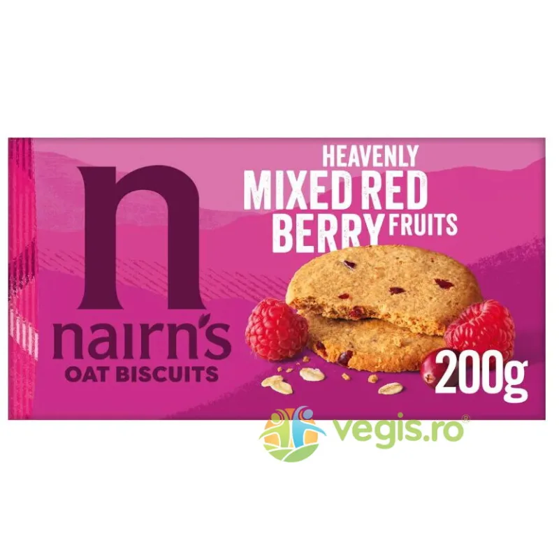 Biscuiti din Ovaz Integral cu Fructe de Padure 200g NAIRNS — preț și oferte