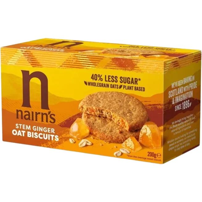 Biscuiti din Ovaz Integral cu Ghimbir 200g NAIRNS — preț și oferte