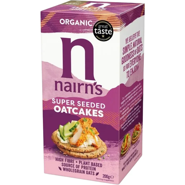Painici din Ovaz Integral cu Seminte de Chia Ecologice/Bio 200g NAIRNS — preț și oferte