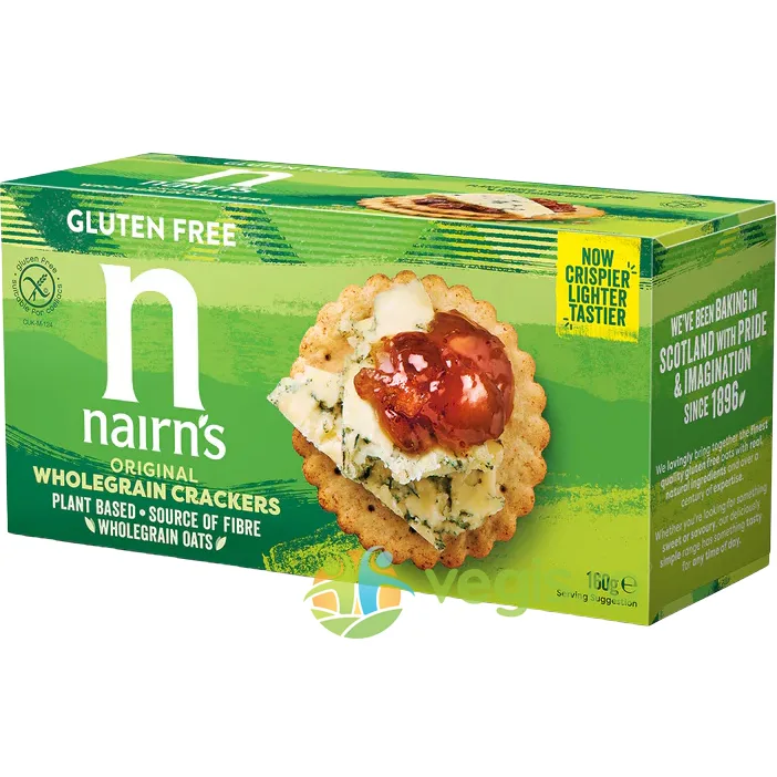 Crackers din Ovaz Integral fara Gluten 160g NAIRNS — preț și oferte
