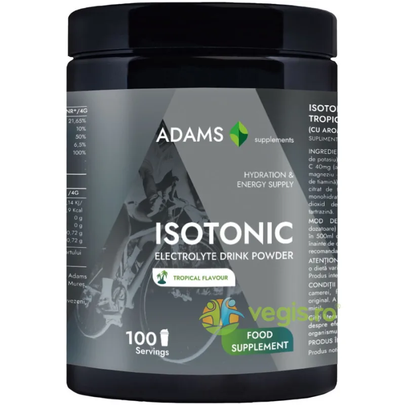 Bautura cu Electroliti Izotonici Tropical (Isotonic Electrolyte Drink) 400g ADAMS VISION — preț și oferte