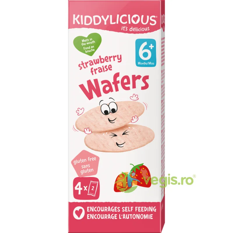Napolitane din Orez Jasmine cu Capsuni pentru Copii +6 Luni fara Gluten 4x4g KIDDYLICIOUS — preț și oferte