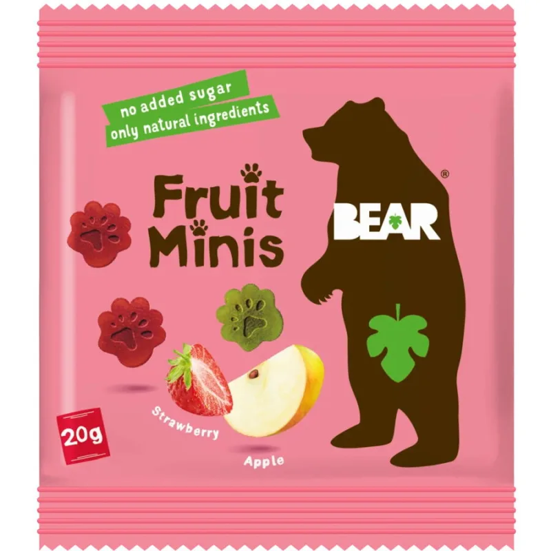 Jeleuri cu Capsuni si Mere fara Zahar Adaugat 20g BEAR — preț și oferte