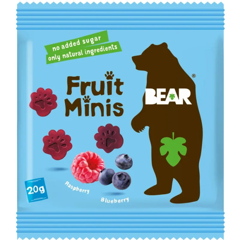 Jeleuri cu Zmeura si Afine fara Zahar Adaugat 20g BEAR — preț și oferte