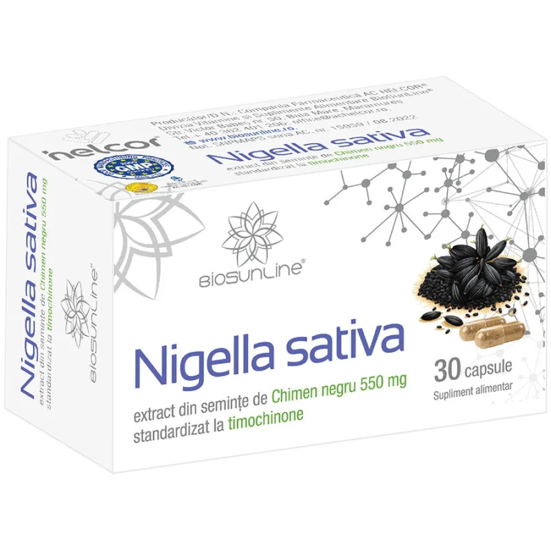 Nigella Sativa 550mg 30cps BIOSUNLINE — preț și oferte