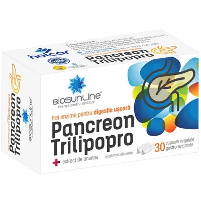 Pancreon Trilipopro 30cps gastrorezistente BIOSUNLINE — preț și oferte