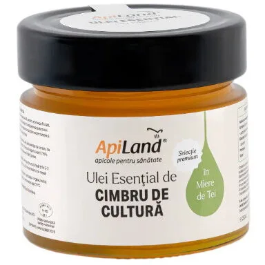 Miere de Tei cu Ulei Esential de Cimbru 250g APILAND — preț și oferte