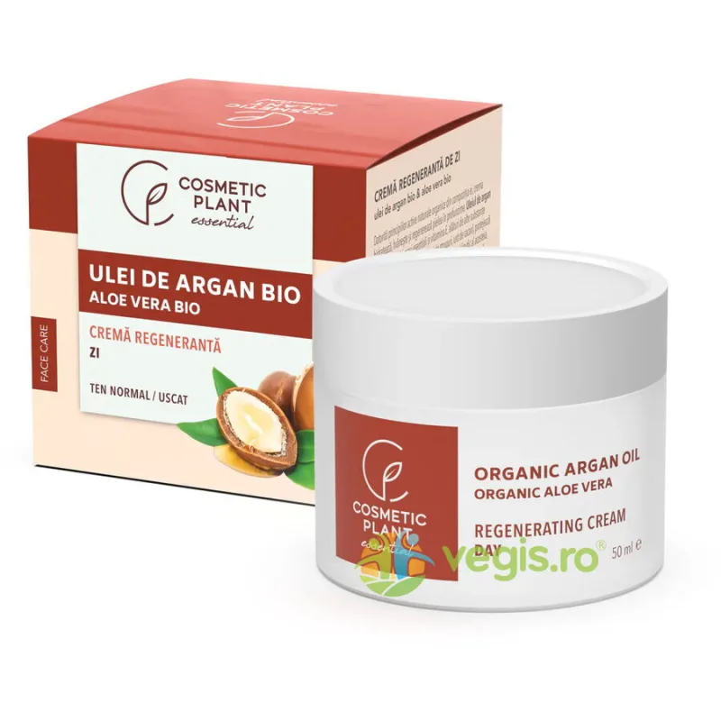 Crema Regeneranta de Zi cu Ulei Argan si Aloe Vera 50ml — preț și oferte