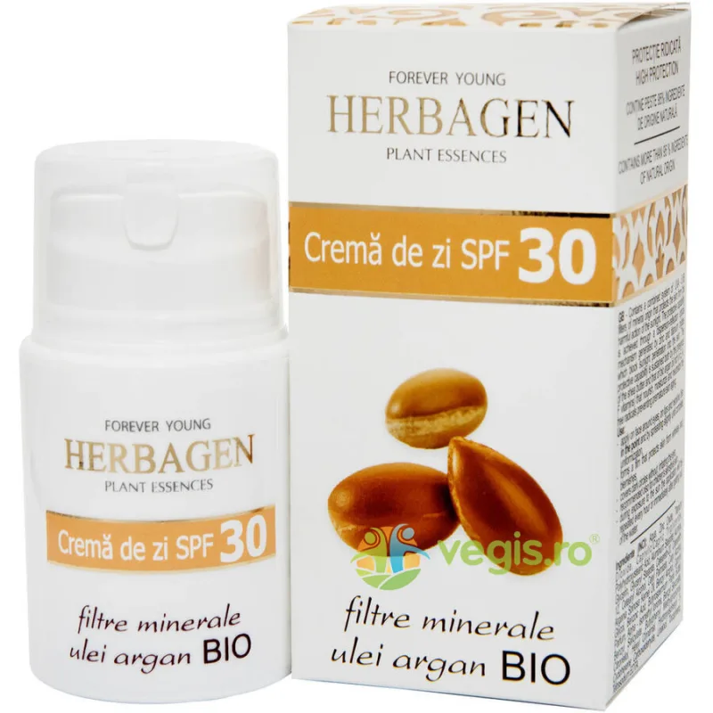 Crema de Zi SPF30 Filtre Minerale si Ulei de Argan 50g — preț și oferte