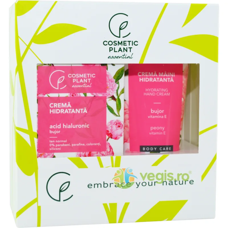 Set Essential cu Extract de Bujor (Crema Hidratanta 50ml + Crema de Maini Hidratanta 100ml) COSMETIC PLANT — preț și oferte