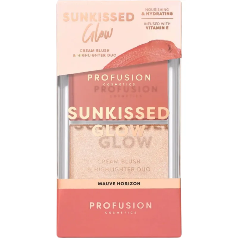 Paleta Duo Blush Cremos + Iluminator Stralucitor Sunkissed Glow Nuanta Mauve Horizon PROFUSION COSMETICS — preț și oferte