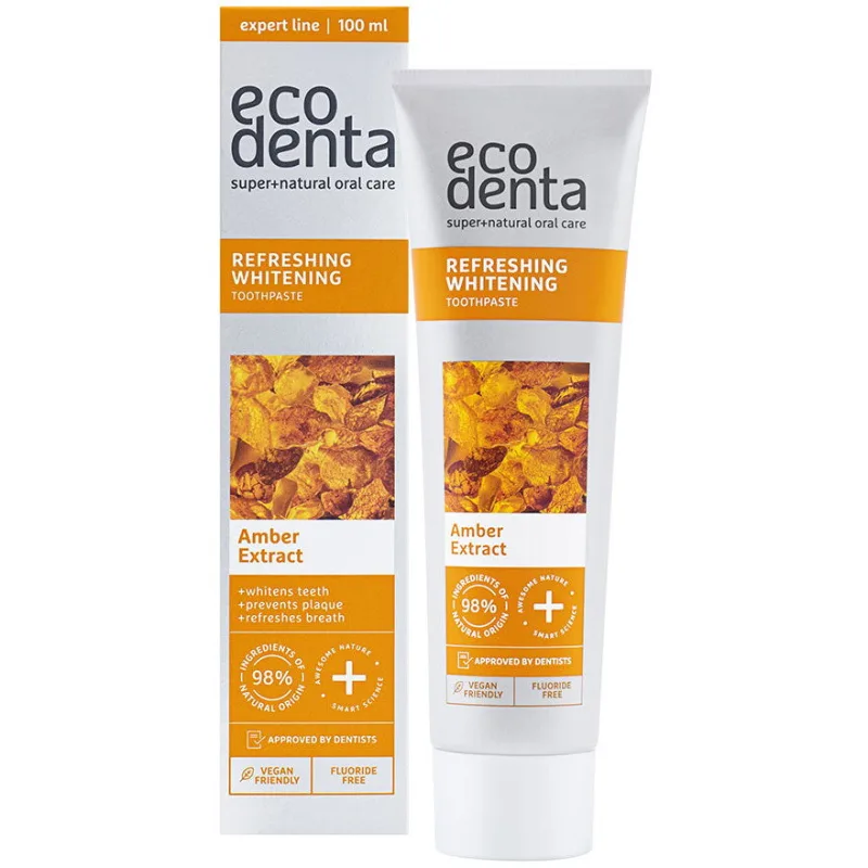 Pasta de Dinti pentru Albire fara Fluor Amber 100ml ECODENTA — preț și oferte
