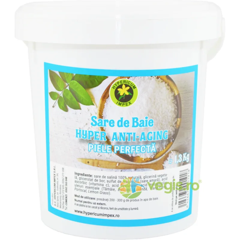 Sare de Baie Hyper Anti-Aging cu Uleiuri Esentiale 1.3kg Hypericum — preț și oferte