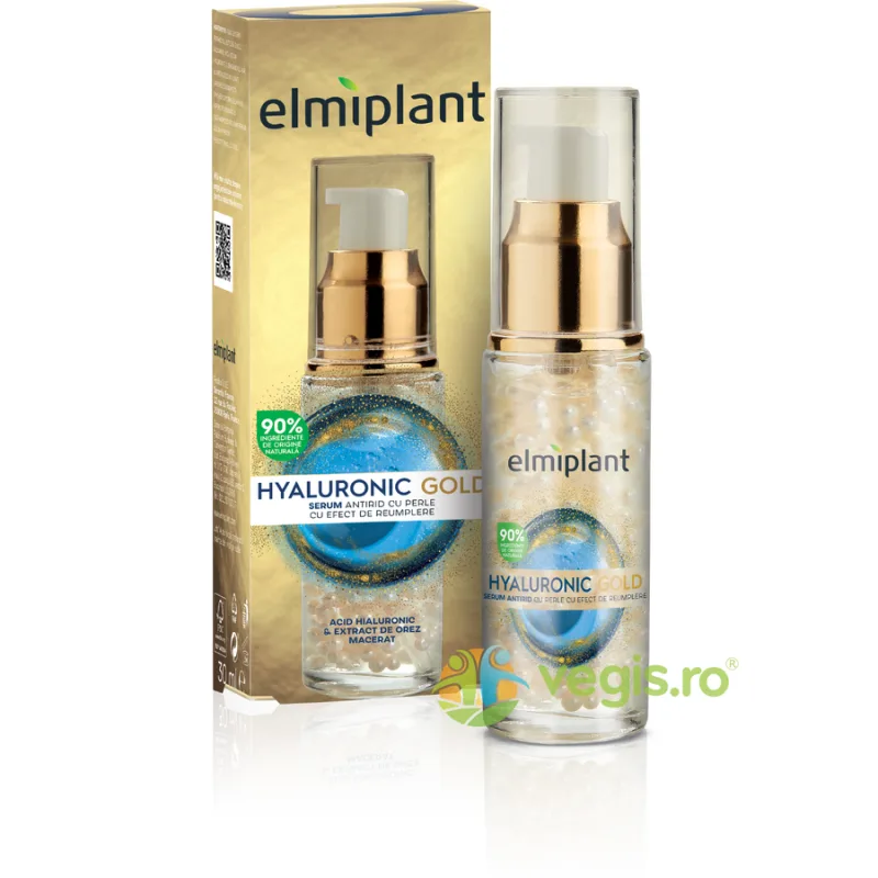 Ser Antirid cu Perle Hyaluronic Gold 30ml ELMIPLANT — preț și oferte
