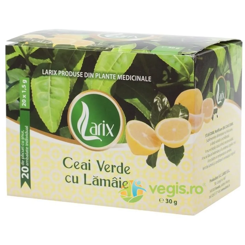 Ceai Verde cu Lamaie cu Snur 20dz Larix — preț și oferte
