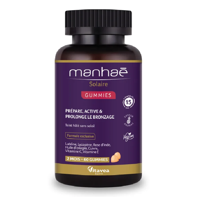 Solaire Gummies, 60 jeleuri gumate, Manhae — preț și oferte