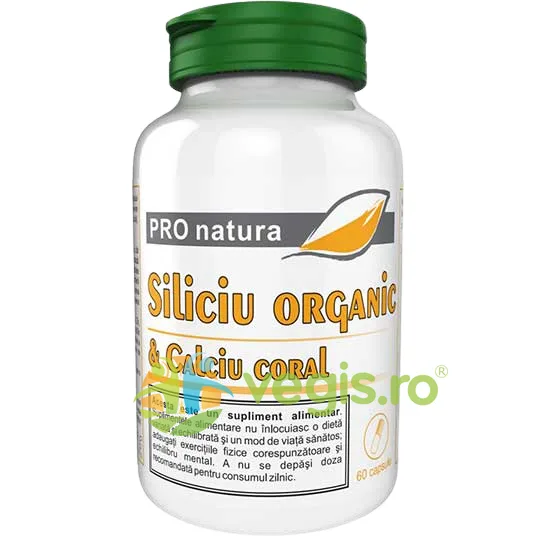 Siliciu Organic si Calciu Coral 60cps Medica - Pro Natura — preț și oferte