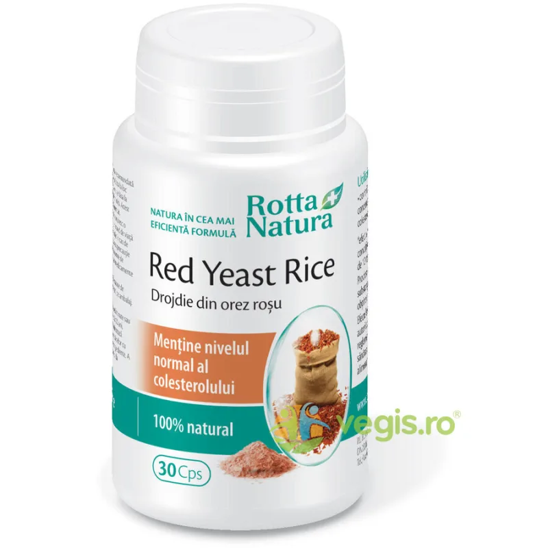 Drojdie din Orez Rosu (Red Yeast) 635mg 30cps ROTTA NATURA — preț și oferte