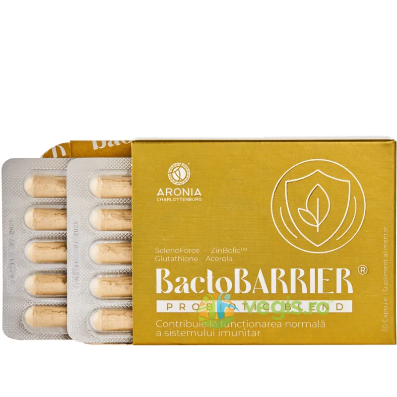 BactoBARRIER® Formula Premium cu Probiotice, Prebiotice, Plante si Nutrienti Patentati 30cps ARONIA CHARLOTTENBURG — preț și oferte