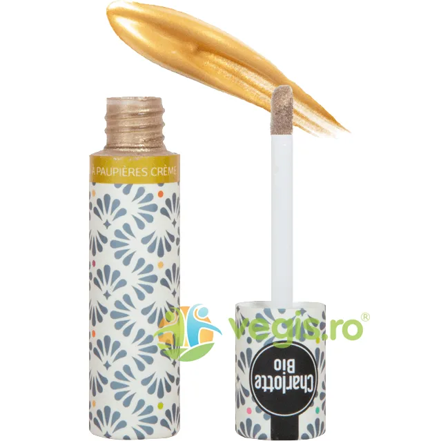 Fard Bio Lichid pentru Pleoape Auriu cu Ulei de Ricin, Ceara de Carnauba si Extract de Afine 6.5g CHARLOTTE BIO — preț și oferte