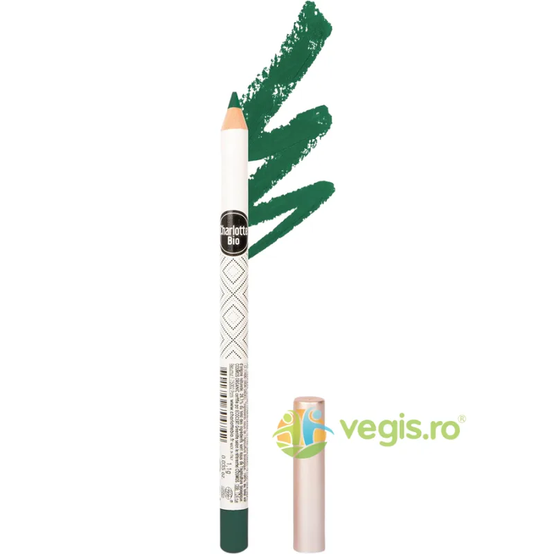 Creion Contur Ochi Verde cu Efect de Lunga Durata cu Jojoba si Ceara Vegetala 1.1g CHARLOTTE BIO — preț și oferte