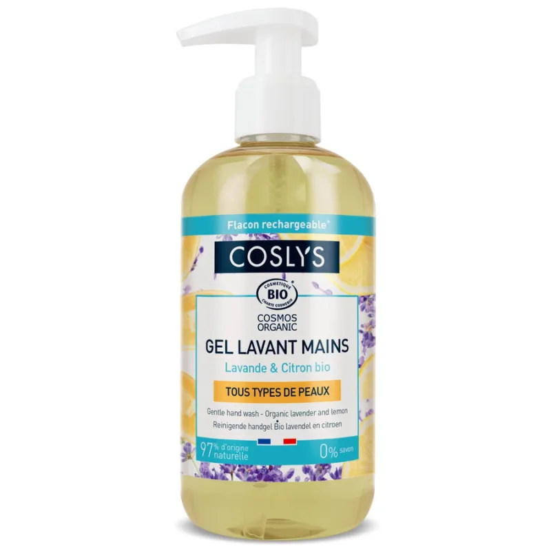 Gel Bio pentru Maini cu Extract de Lamaie si Lavanda fara Sapun 300ml COSLYS — preț și oferte