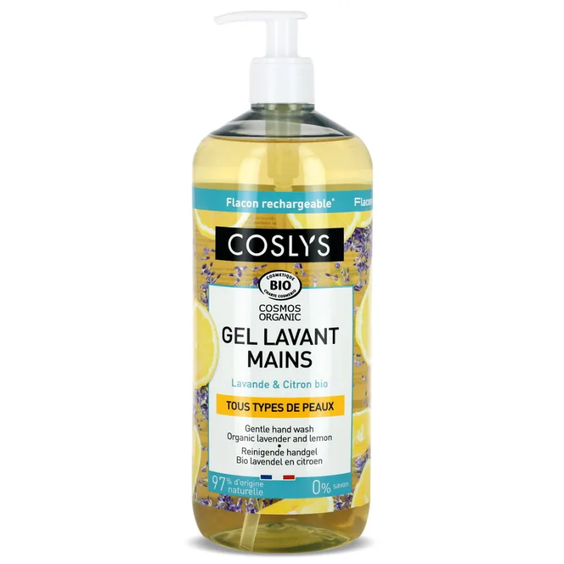 Gel Bio pentru Maini cu Extract de Lamaie si Lavanda Format Mare 1L COSLYS — preț și oferte