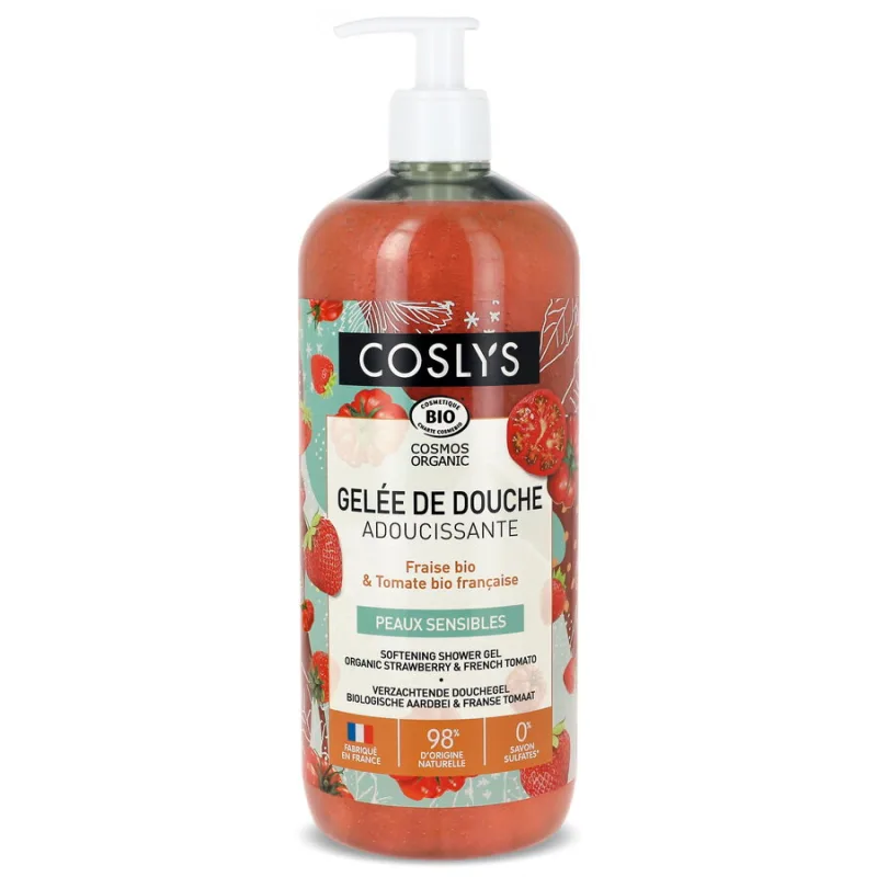 Gel de Dus Bio Calmant cu Capsuni si Rosii (Format Mare) 1L COSLYS — preț și oferte