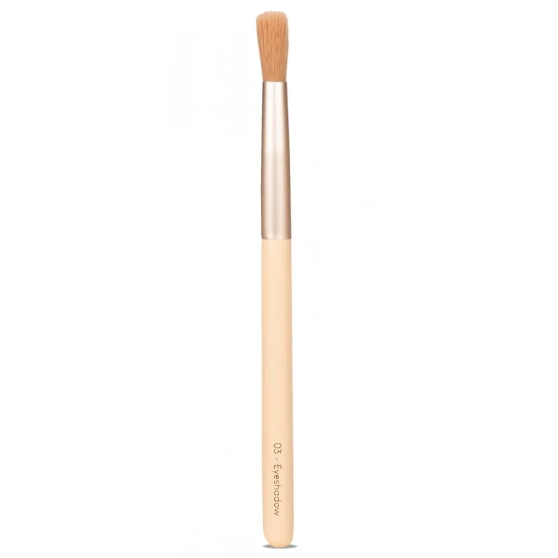 Pensula Compacta Amestecare Farduri Pleoape cu Maner de Lemn de Mesteacan si Peri Sintetici 1buc CHARLOTTE BIO — preț și oferte