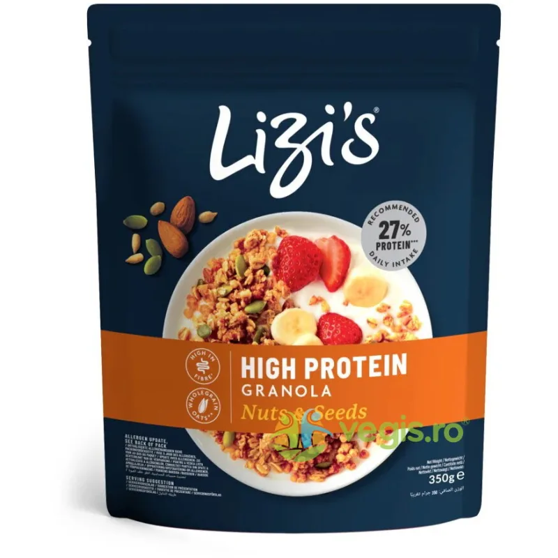Granola Bogata in Proteine (High Protein) cu Seminte si Nuci 350g LIZI'S — preț și oferte