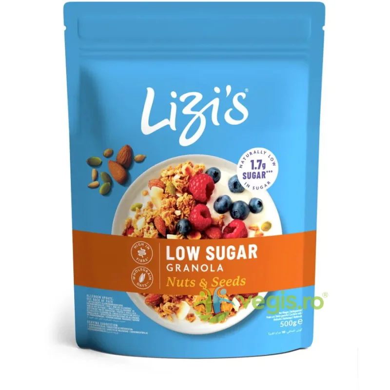 Granola cu Nuci si Seminte Continut Redus de Zahar 500g LIZI'S — preț și oferte
