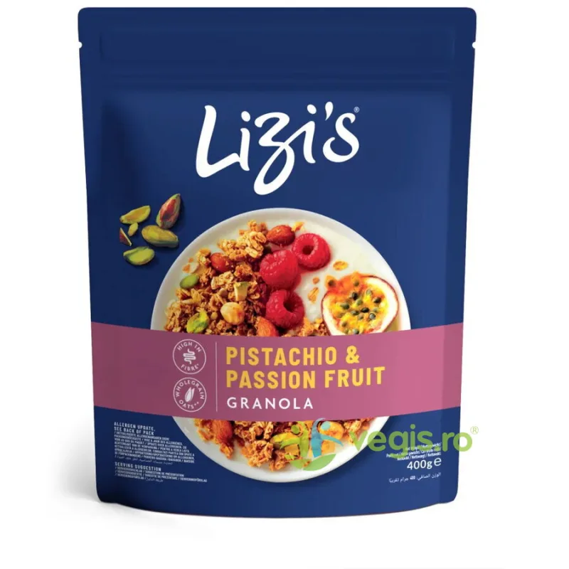 Granola cu Fructul Pasiunii si Fistic 400g LIZI'S — preț și oferte