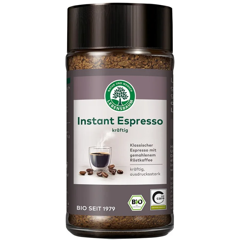 Cafea Espresso Instant Ecologica/Bio 100g LEBENSBAUM — preț și oferte