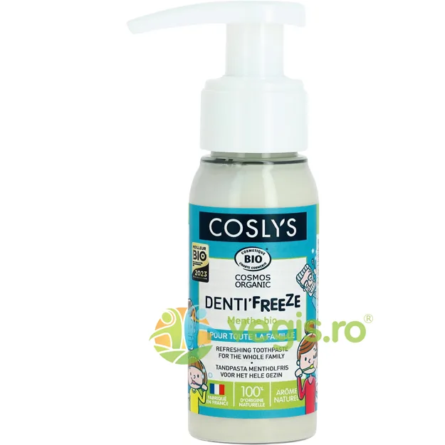 Pasta de Dinti Bio Respiratie Proaspata pentru Toata Familia cu Menta Travel Size 55g COSLYS — preț și oferte