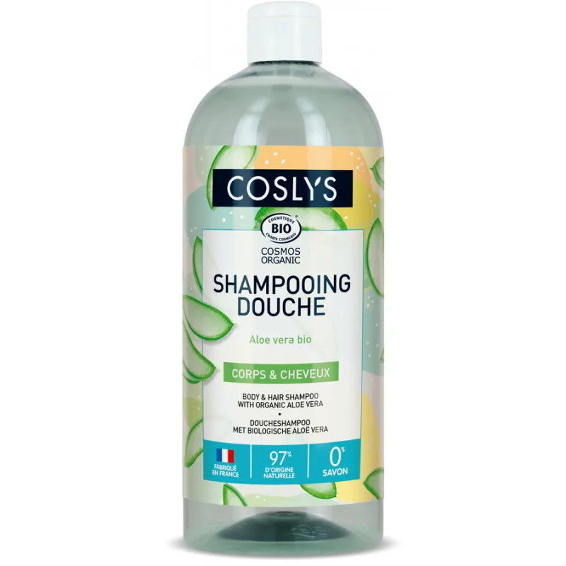 Gel de Dus si Sampon Bio cu Aloe Vera Format Mare 1L COSLYS — preț și oferte