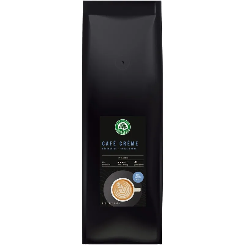Cafea Boabe Gourmet Crema Decofeinizata Ecologica/Bio 500g LEBENSBAUM — preț și oferte