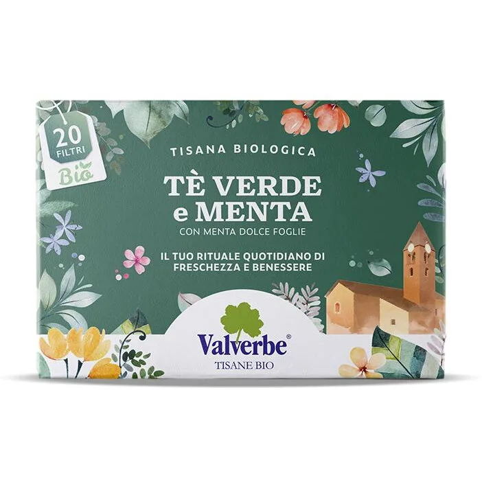 Ceai Verde cu Menta Dulce Ecologic/Bio 20dz VALVERBE — preț și oferte
