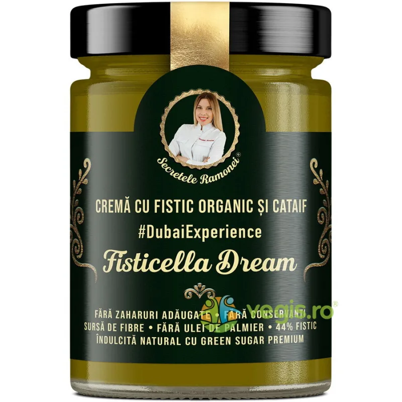 Crema cu Fistic Organic si Cataif Dubai Experience Fisticella Dream Secretele Ramonei 350g — preț și oferte