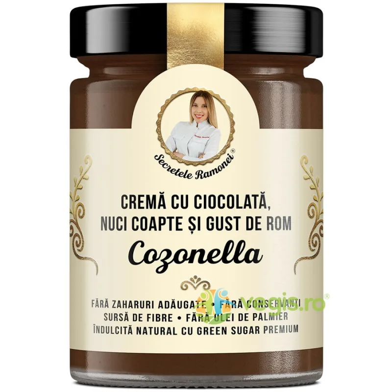 Cozonella Crema cu Ciocolata, Nuci Coapte si Gust de Rom Secretele Ramonei 350g REMEDIA — preț și oferte