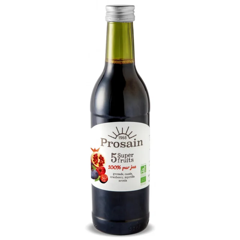 Suc din 5 Super Fructe fara Zahar Adaugat Ecologic/Bio 500ml PROSAIN — preț și oferte