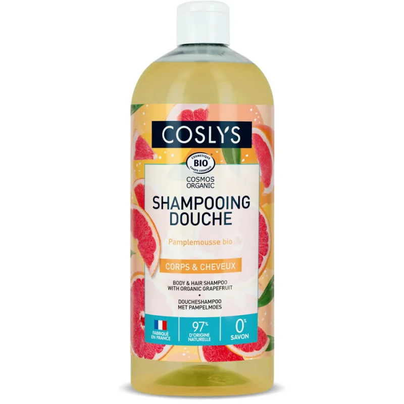 Gel de Dus si Sampon Bio cu Grapefruit Format Mare 1L COSLYS — preț și oferte